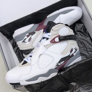 WMNS Nike Air Jordan 8 Retro - White Burgundy - Size 11.5 ( CI1236-104 )